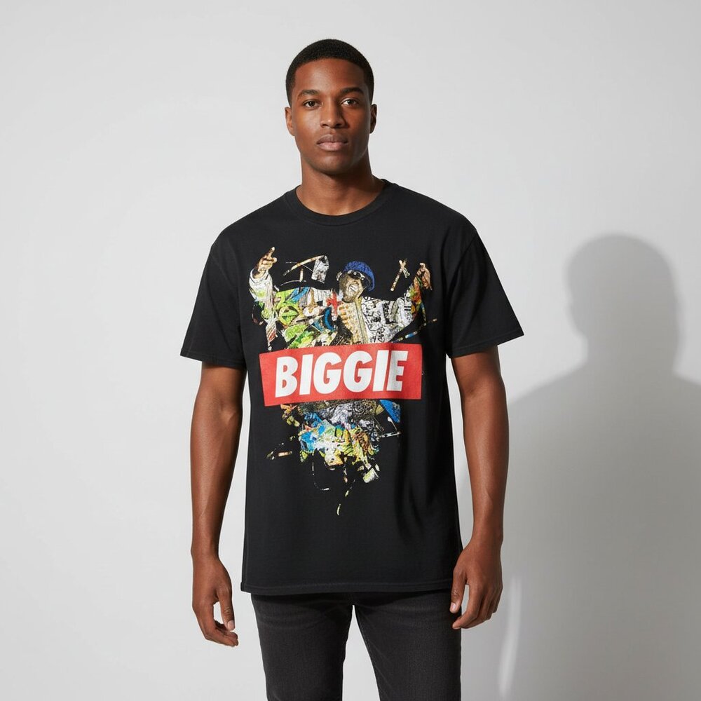 The Notorious Big Shirt Biggie Smalls T-Shirt Mens Tee Rap Hip Hop Black‎ Size M
